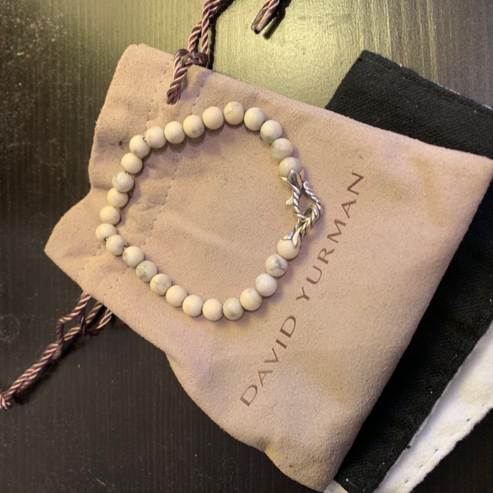 David Yurman Spiritual Bead Howlite Bracelet - EUC